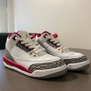 Jordan 3 Cardinal Red 3.5Y
